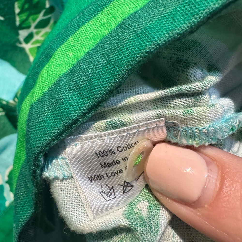 LA PLAGE
Maye Dress - Jungle Vines - Sky Blue & Greens Size XXS - Picture 7 of 8